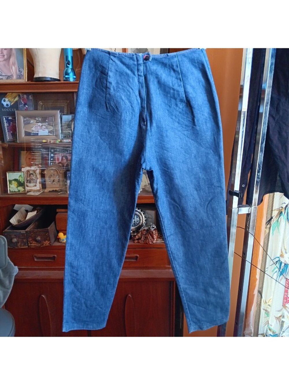 Denim Jeans True Vintage 1970's High-Waisted 24x25 Blue Pykettes Stretch Hippie